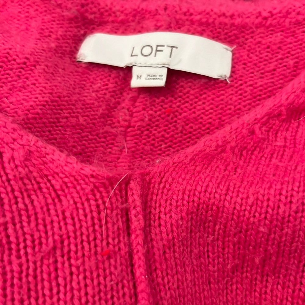 Pink loft v neck sweater